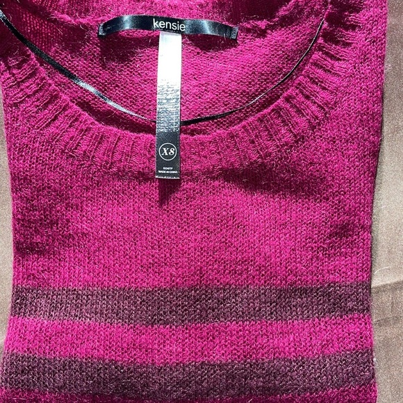 Kensie Mohair and Wool Lightweight Stripe Sweater Size XSmall - Picture 6 of 9